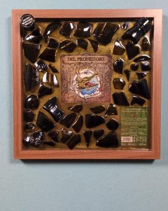 Quadro resina epossidica con bottiglia di gin