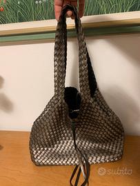 BORSA IN ECOPELLE COLOR BRONZO