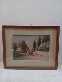 Trittico di Dipinti ad Olio Vintage