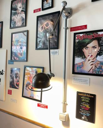 Lampada da parete vintage Jielde a due bracci