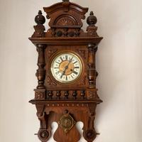 Orologio a pendolo da parete in legno massello