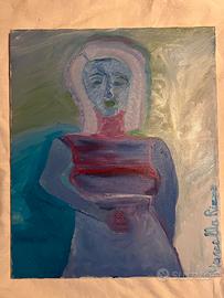 Ritratto Astratto "Donna in azzurro" M. Rizzo