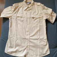 DIESEL - camicia uomo beige manica corta