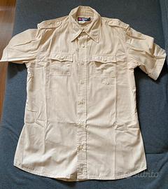 DIESEL - camicia uomo beige manica corta