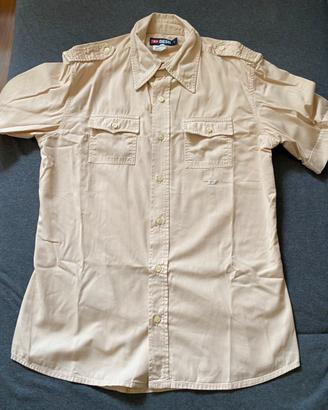 DIESEL - camicia uomo beige manica corta