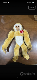 Peluche TRUDI Scimmia Gibbone Giallo Vintage - RAR
