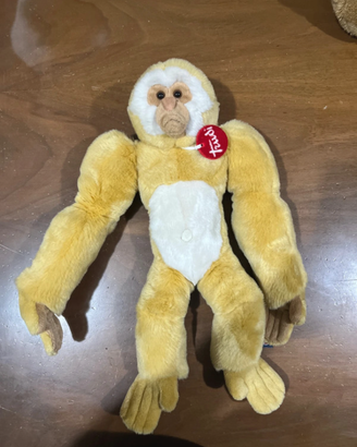 Peluche TRUDI Scimmia Gibbone Giallo Vintage - RAR