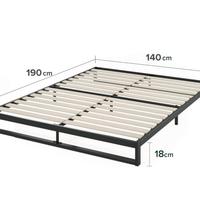 Struttura letto 140 x 190 X 18 con doghe in legno