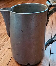 Bricco Caffettiera vintage metallo con coperchio