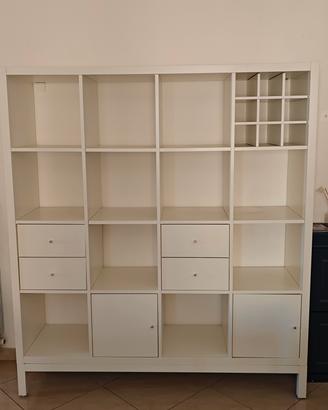 Scaffale IKEA KALLAX 4x4 Bianco + Accessori (Ottim