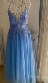 abito azzurro lungo M/L