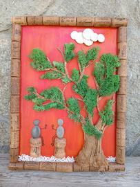 Quadro con tappi di sughero 