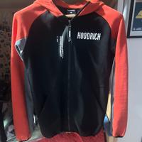 Felpa Hoodrich nera e rossa con cappuccio - XS