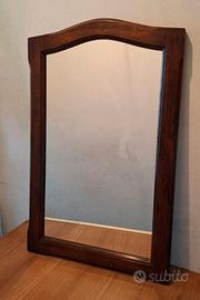 Specchio vintage in legno massello arte povera