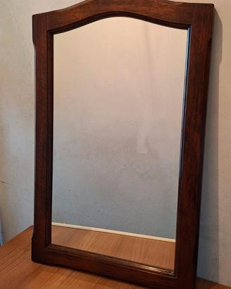Specchio vintage in legno massello arte povera