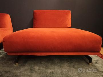 Pouf lounge con schienale mobile