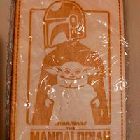 Cartolina Mandalorian Star Wars in legno