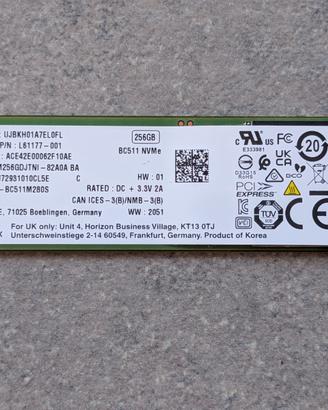 NVMe unità disco SSD 256GB Hynix