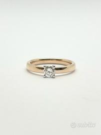 ANELLO solitario oro 18kt