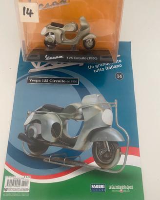 Modellino vespa 1:18. -vespa 125 circuito del 1950