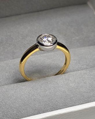Anello unisex 1 carato diamante moissanite 