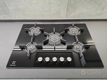 Electrolux PIANO COTTURA GAS VETRO NERO 5 FUOCHI 