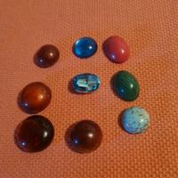 set cabochon vintage in pietre e cristalli