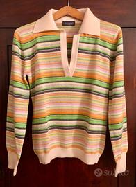 Maglioncino vintage 100%Cashmere righeStileMissoni