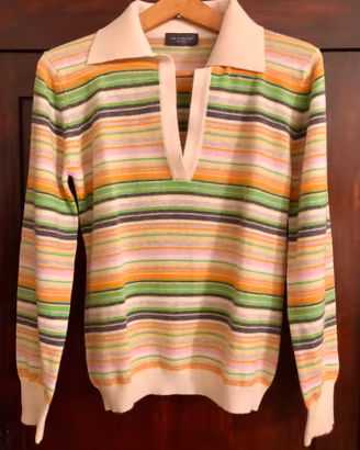 Maglioncino vintage 100%Cashmere righeStileMissoni