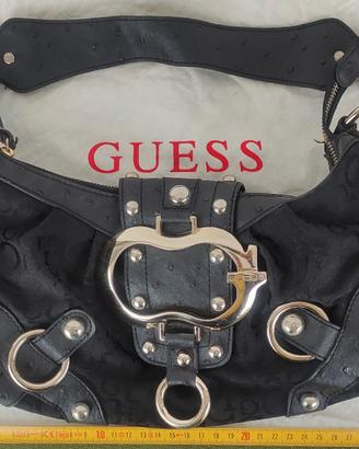 Borsa GUESS Vintage Y2K Nero Monogramma e Dust Bag