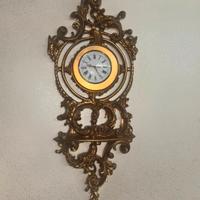 Orologio da parete in legno intagliato barocco