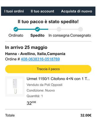 Citofono nuovo appena comprato