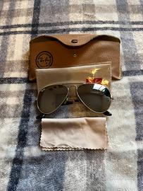 Ray-Ban Aviator argento lenti a specchio
