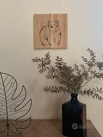 Quadro mamma orsa h 28,5 l 27,5