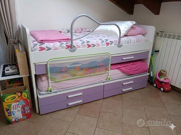 Letto a castello estraibile