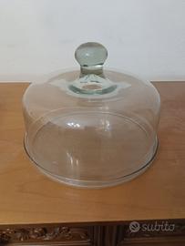 campana con piatto in vetro