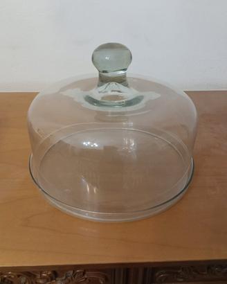 campana con piatto in vetro