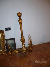 LAMPADARIO IN LEGNO-PRIMI'900 Stile LuigiXVI 3luci