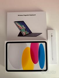 Ipad 10 generazione con Apple Pencil e Tastiera
