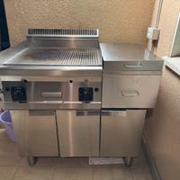 Fry Top a gas con supporto