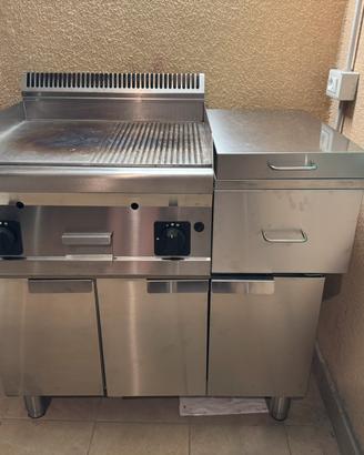 Fry Top a gas con supporto