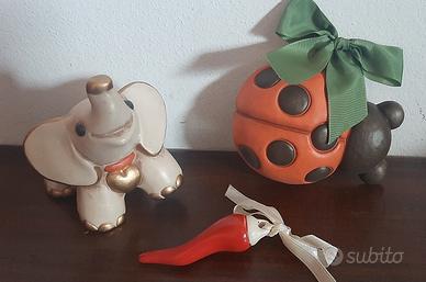 Set Portafortuna THUN Elefante e Coccinella +corno