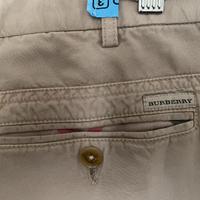 Pantaloni BURBERRY tg 48 cotone  e lino uomo