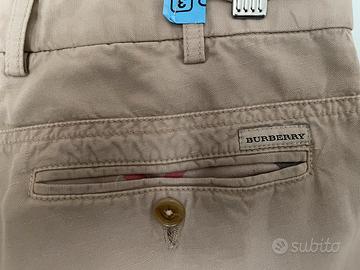 Pantaloni BURBERRY tg 48 cotone  e lino uomo
