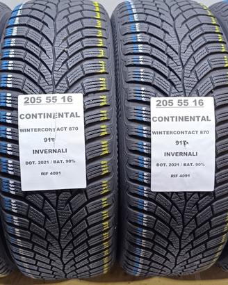 4 GOMME 205 55 16 CONTINENTAL INV RIF4091