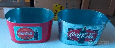 coppia di vaschette porta ghiaccio coca cola 