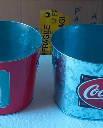 coppia di vaschette porta ghiaccio coca cola 