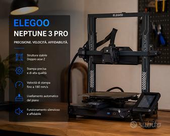 Elegoo Neptune 3 Pro Pari al Nuovo + Filamenti