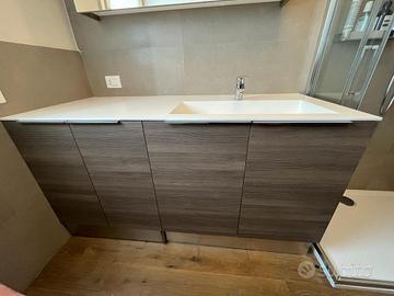 Mobile bagno con lavabo e specchiera con luce