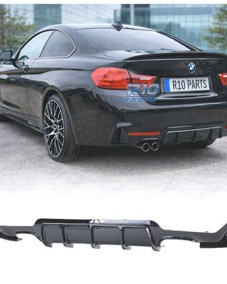 DIFFUSORE BMW F32 F33 F36 LOOK M PERFORMANCE NERO 